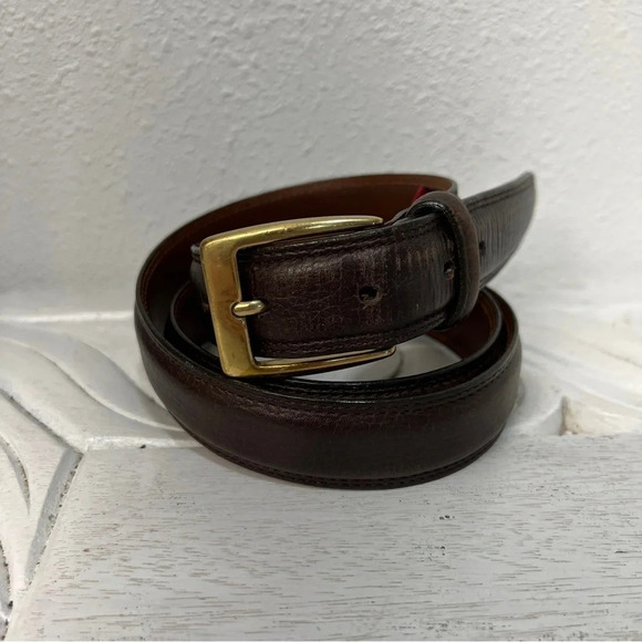 Cole Haan Belt Brown Leather 37-41” hole range - Picture 1 of 11